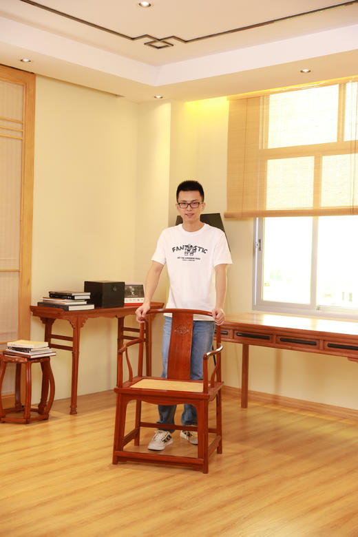 红桥红  家具严选  缅甸花梨（大果紫檀）【藤面 嘉木堂 矮靠背 南官帽椅】 商品图11