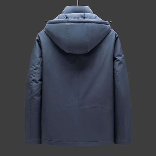 19YZ2217【90白鸭绒】罗蒙羽绒服男士短款秋冬季保暖休闲连帽纯色羽绒外套 商品图2