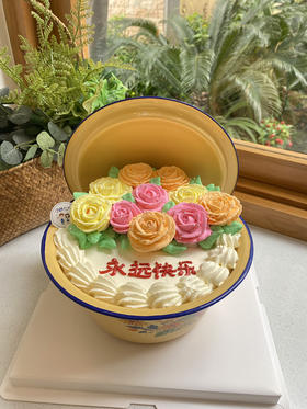 猪油盆复古画奶油蛋糕 下单前请仔细阅读商品详情