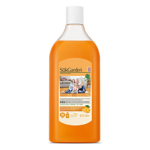 蔬果园  橘彩星光多效地板清洁剂  500ml+地板清洁片 30片/袋 *2袋 商品图0