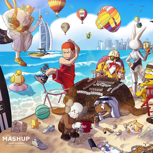 收藏系列《日进斗金3.0迪拜偷心》 潮流艺术版画 限量999版 52.5*72.5cm 商品图1