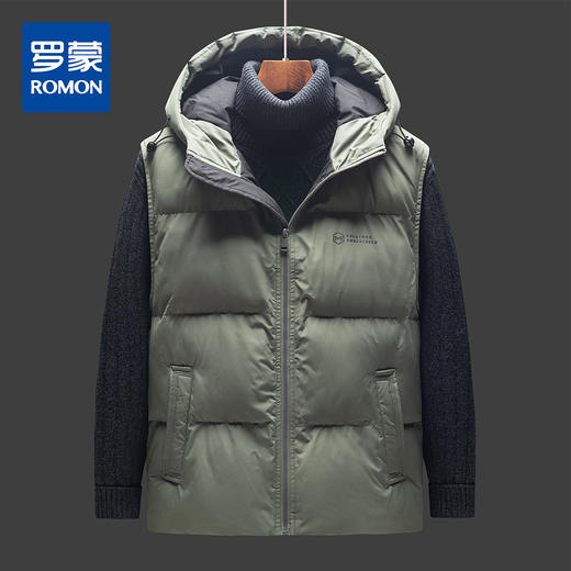 罗蒙秋冬季保暖连帽棉马甲男士外套棉服棉袄男棉衣马夹背心男 商品图0