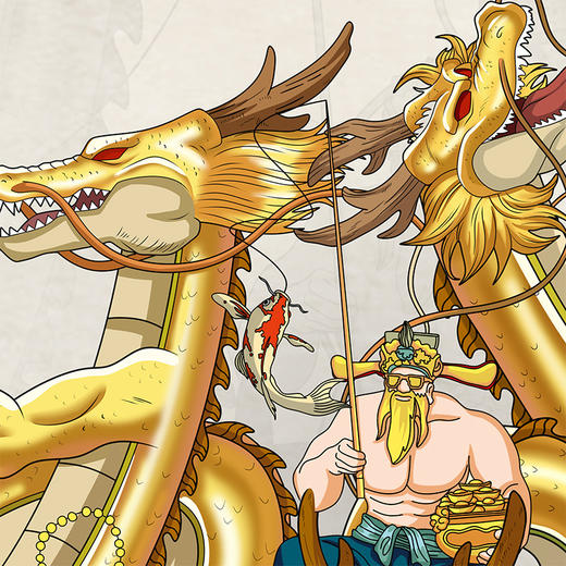 收藏系列《黄金财神恭喜发财》 潮流艺术版画 限量888版 52.5*72.5cm 商品图2