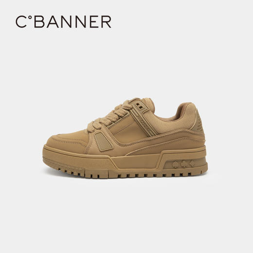 千百度女鞋春季休闲板鞋时尚潮流复古运动鞋厚底增高舒适 A23159055 商品图3