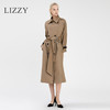 LIZZY 英伦风帅气翻领双排扣休闲知性通勤风衣长外套7719 商品缩略图3