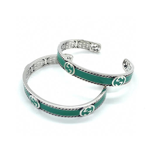 𝐆𝐮𝐜𝐜* 双G珐琅绿手镯 商品图5
