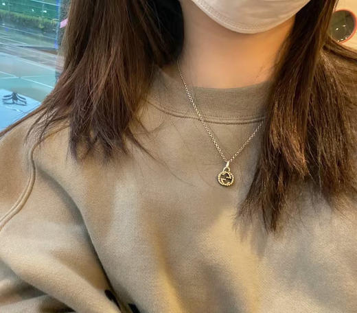 古驰小号双G雕刻项链 商品图0