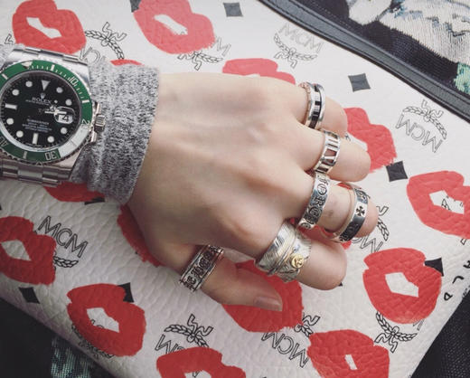 高桥Goro’s 点鹰羽毛开口戒指 商品图8