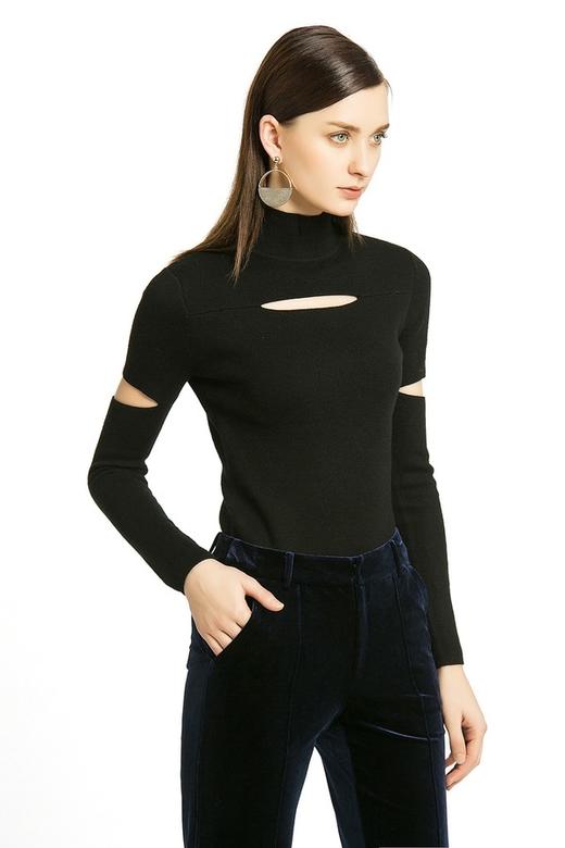 CC 黑色镂空针织衫 432 商品图2