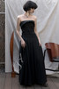Ashlyn  黑色narata抹胸式解构礼服裙 商品缩略图4