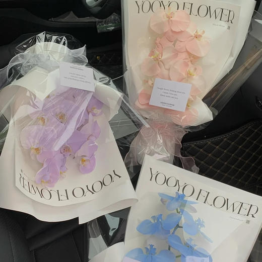 《幸福向你飞来》单枝蝴蝶兰花束（下单请备注颜色） 商品图2