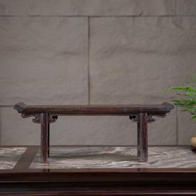 清早期 黄花梨夹头榫云纹翘头案中案摆件