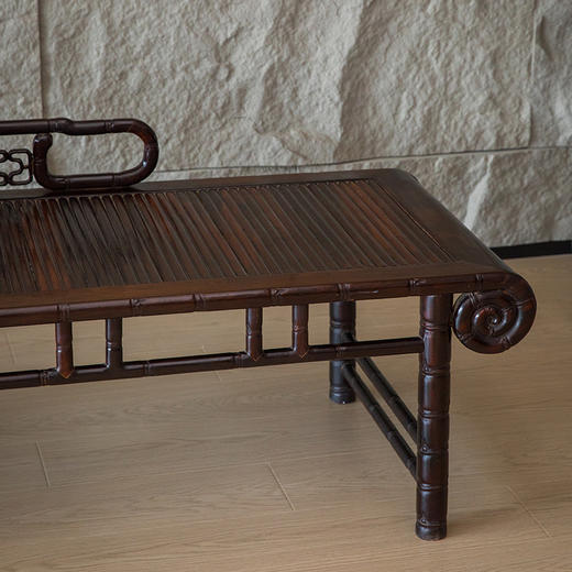 清 紫檀竹节工贵妃榻 商品图3