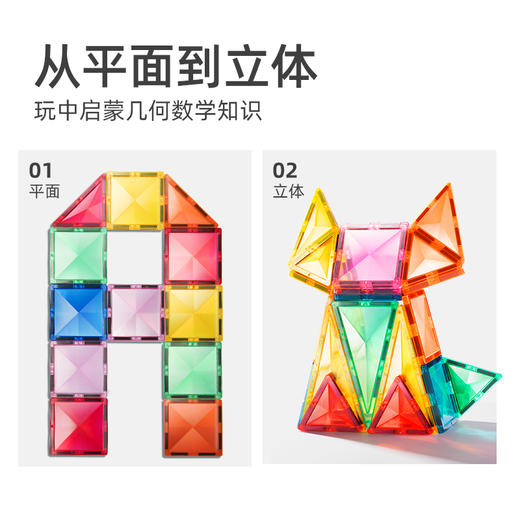 mideer弥鹿      MD1141   钻面彩窗磁力片-100PCS 商品图2