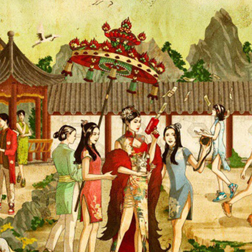 收藏系列《红楼梦-金陵十二钗》 潮流艺术版画 限量300版 52.5*72.5cm 商品图4