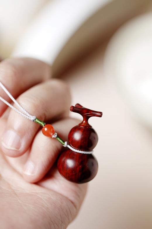 【青山精选】小叶紫檀  福禄  葫芦 挂坠吊坠 手把件  2*3.5cm s63 商品图0