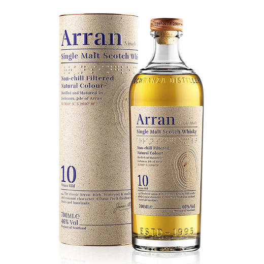 46°艾伦Arran10年 单一麦芽威士忌 700ml 商品图0
