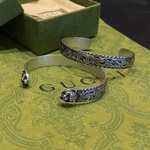 𝐆家虎头银手镯 商品图4