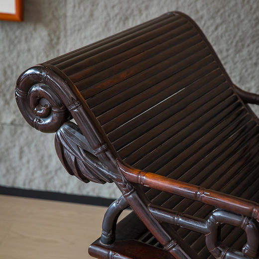 清 紫檀竹节工贵妃榻 商品图1