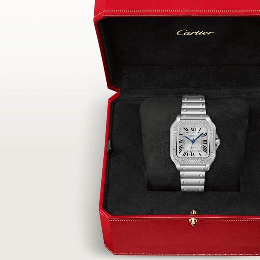 卡地亚 Cartier Santos de Cartier腕表 中号 精钢 自动上链 W4SA0005 商品图2
