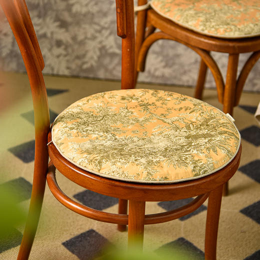 法式线描系列椅垫四季通用加厚坐垫 商品图3