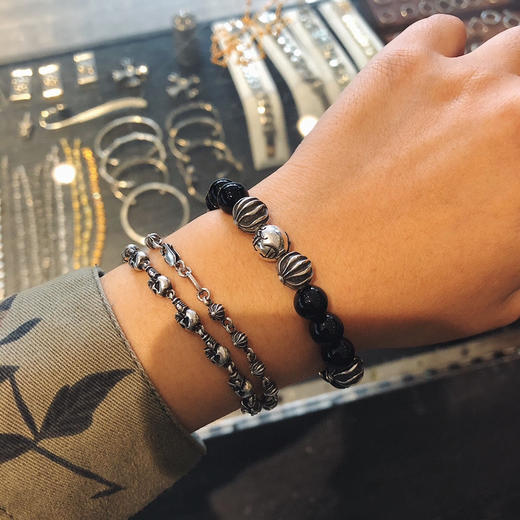 克罗心Chrome hearts 黑曜石手链 商品图0