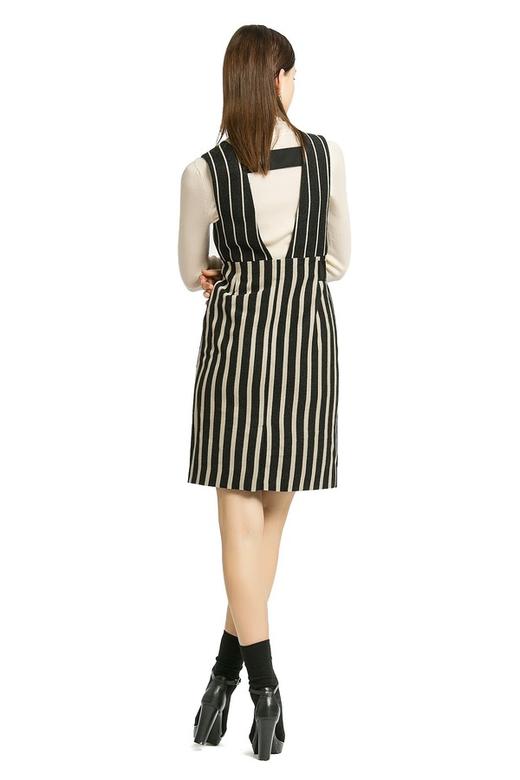 LILY 竖条纹V领连衣裙 424 商品图4