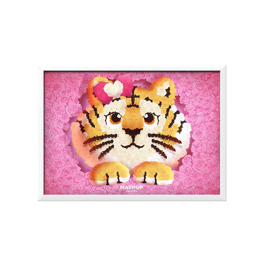 收藏系列《粉色爱老虎U》 潮流艺术版画 限量520版 52.5*72.5cm 商品图0