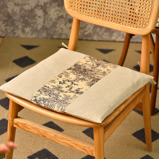 法式线描系列椅垫四季通用加厚坐垫 商品图1