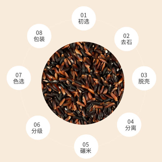 洋县周大黑紫米方砖500克 商品图2