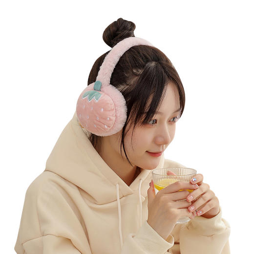 【小红书爆款！亲肤软糯保暖耳罩】超软超暖超舒适水果耳罩，可调节保暖折叠护耳套，潮流耳暖卡通耳包，冬季女士儿童都可用！ 商品图4