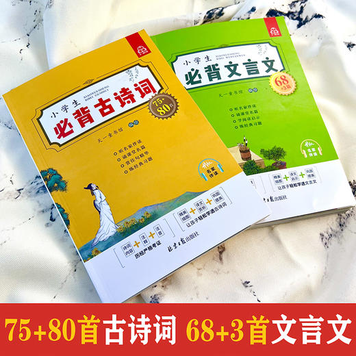 【7-12岁】《小学生必背古诗词+文言文》（全2册）名家伴读 精美插图 直击考点 小学通用 商品图5