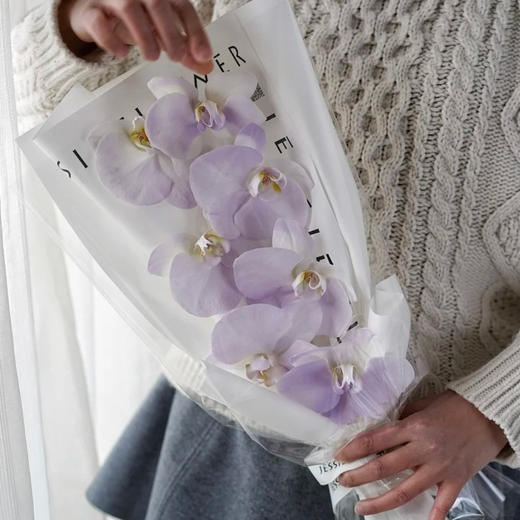 《幸福向你飞来》单枝蝴蝶兰花束（下单请备注颜色） 商品图7