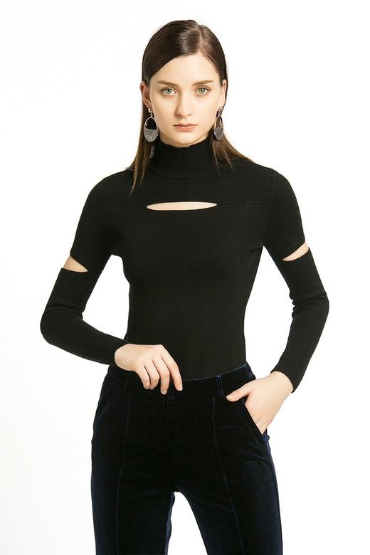 CC 黑色镂空针织衫 432 商品图1