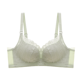 都市丽人内衣自然舒适A:中厚B:薄蕾丝三排扣树脂胶圈3/4杯常规文胸LB21A5