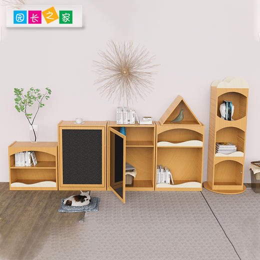 云朵收纳陈列涂鸦多功能组合柜幼儿园小空间创意卡通落地云朵柜架 商品图1