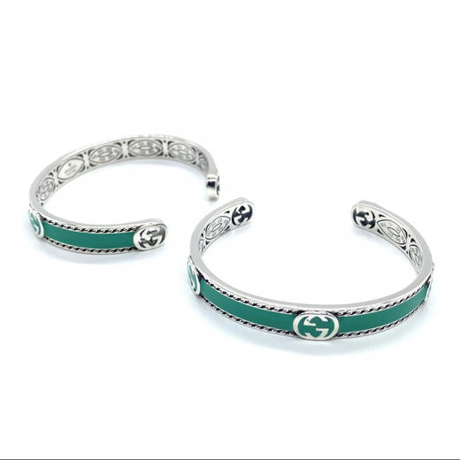 𝐆𝐮𝐜𝐜* 双G珐琅绿手镯 商品图6