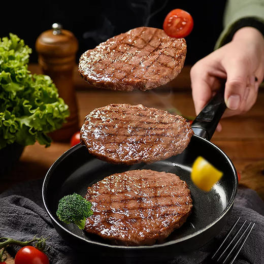 安格斯纯牛肉饼 | 安格斯牛原切 1:9肥瘦配比 口感细腻 15mm真实厚度  汉堡肉牛排早餐西餐 商品图4