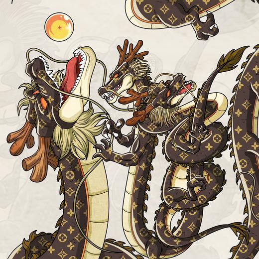 收藏系列《招财进宝-老花》 潮流艺术版画 限量500版 52.5*72.5cm 商品图3