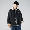 「2022秋冬新款！羊羔绒牛仔外套」韩路日系男装 羊羔绒外套男质感牛仔宽松保暖棉衣潮上衣 商品缩略图1