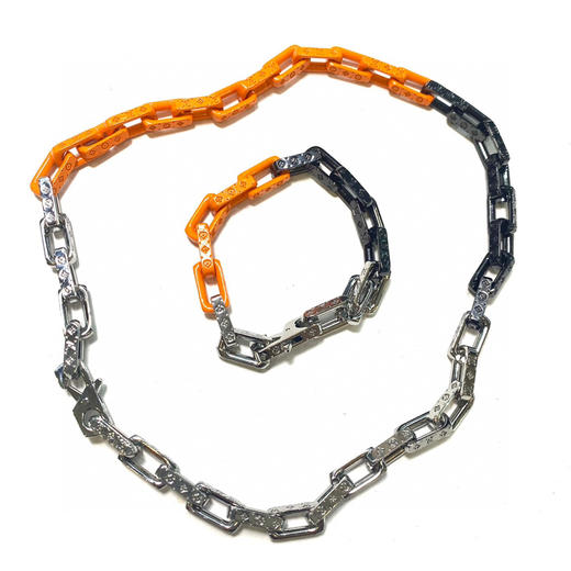 𝐋𝐨𝐮𝐢𝐬 𝐕𝐮𝐢𝐭𝐭𝐨𝐧路易威登橘色竹节拼接项链/手链 商品图7