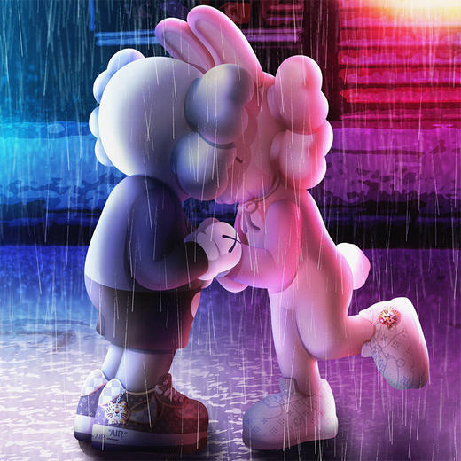 收藏系列《两小无猜》 潮流艺术版画 限量520版 52.5*72.5cm 商品图1