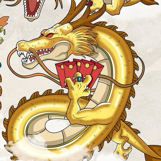 收藏系列《黄金财神恭喜发财》 潮流艺术版画 限量888版 52.5*72.5cm 商品图4