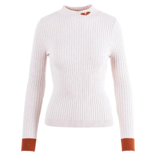 欧芮儿长袖半高领毛针织衫女 欧芮儿2020春装新款显瘦时尚复古条纹毛衣 商品图3