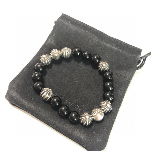 克罗心Chrome hearts 黑曜石手链 商品图6