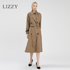 LIZZY 英伦风帅气翻领双排扣休闲知性通勤风衣长外套7719 商品缩略图2