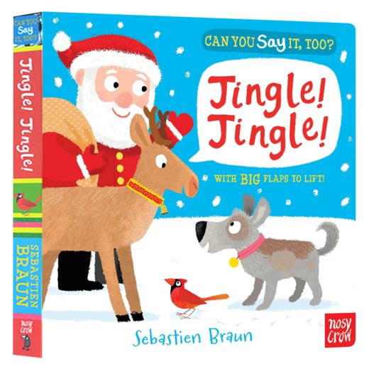 圣诞动物 你也可以这样说吗系列纸板书 英文原版绘本 Can You Say It Too Jingle! Jingle 幼儿英语启蒙翻翻书 英文版进口原版书籍 商品图3