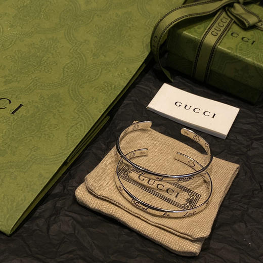Gucci 古驰 窄版花鸟手镯 商品图2