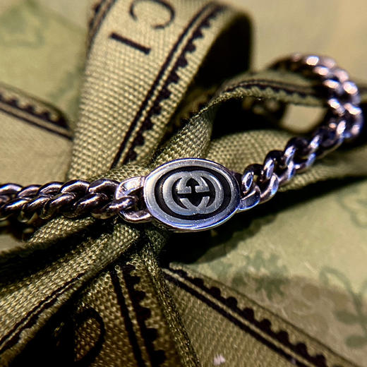 𝐆𝐮𝐜𝐜* 4mm双G黑珐琅logo手链 商品图7