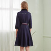 欧芮儿2019春装显瘦七分袖衬衫裙收腰连衣裙女中长款 商品缩略图1